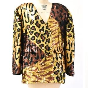 NWT Vintage French Collizioni Sequin Blazer